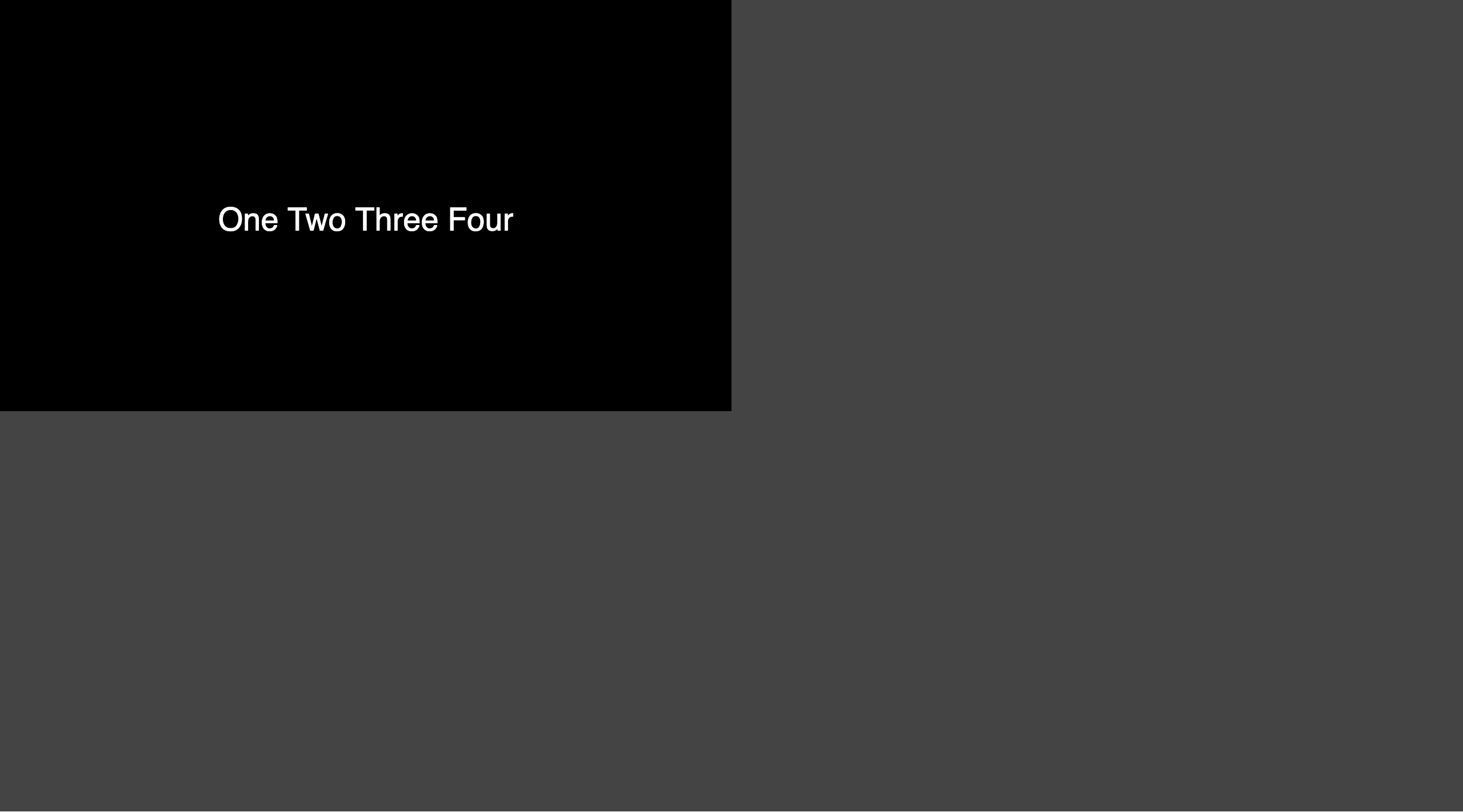 No split in Firefox — all four words plain white